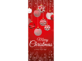 Textilbanner "Merry Christmas/Kugeln",...