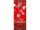textile banner “Merry Christmas/balls”, red/white, 75 x 180cm, tubular seam top+bottom