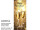 textile banner “Champagne glasses/New Year”, gold, 75 x 180 cm, tubular seam at top and bottom