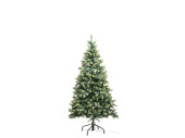Christmas tree "classic", with LEDs, green, PE/PVC mix, h 150cm, Ø 96cm, 575 tips, 200 LEDs