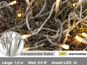 LED-Micro-Lichterkette IP20 Indoor, warmweiss, Kabel...