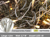 LED-Micro-Lichterkette IP20 Indoor, warmweiss, Kabel...