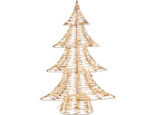 LED-Tanne mit Glanzfolie gold, Metall/Kunststoff, H...
