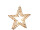 LED-Stern mit Glitzerfolie gold, Metall/Kunststoff, 50cm, 500 LEDs