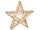 LED-Stern mit Glitzerfolie gold, Metall/Kunststoff, 80cm, 960 LEDs