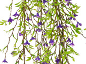 Hängepflanze mit Blüten, grün/lila, H...