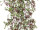 hanging plant with flowers, green/red, h 100cm, B1 flame-retardant, UV-resistant