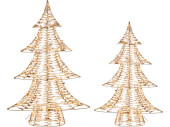 LED-Tanne mit Glanzfolie gold, Metall/Kunststoff, versch....