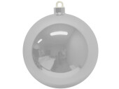 Weihnachtskugel Kunststoff silber Ø 6cm glanz 12...