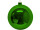 boule de Noël plastique vert Ø 10cm brillant 1 pièce