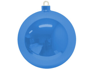 boule de Noël plastique bleu turquoise Ø 10cm brillant 1 pièce