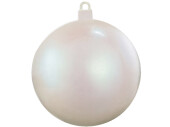 Weihnachtskugel Kunststoff perlweiss glanz Ø 10cm,...