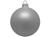 Weihnachtskugel Kunststoff silber Ø 8cm satin 12...