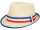 Hut "Frankreich", mit Band, natur/blau/weiss/rot, 24 x 12 x 28cm
