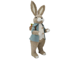 lapin mâle avec panier dorsal, bleu/naturel, 19 x 20 x h 54cm