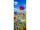 bannière textile "prairie fleurie" multicolore/verte, 75 x 180cm, couture tubulaire en haut et en bas
