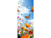 Textilbanner "Blüten mit Schmetterlingen",...