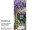 textile banner “wisteria/house entrance”, purple/green/natural, 75 x 180cm, tubular seam at top and bottom