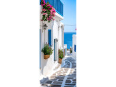 Textilbanner "Gasse zu Meer", weiss/blau, 75 x...