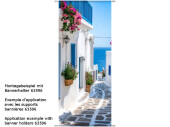 textile banner "alley to sea", white/blue, 75 x...