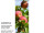 Textilbanner "Apfelzweig", rot/grün, 75 x 180cm, Schlauchnaht oben+unten