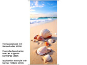 Textilbanner "Muscheln am Strand", natur, 75 x...