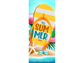 Textilbanner "Flipflop its Summer time", bunt,...