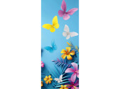 bannière textile "tropical/papillons",...