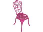 Bistro-Set, pink, Aluminium, 3-tlg., 2 Stühle, 1 Tisch