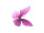 papillon "papier", lilas, 30 x 23cm