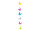 butterfly garland, paper, colorful, 180 x 15 x 4 cm, 6-parts