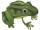 grenouille assise papier, verte, grande, 27 x 27 x h 16cm