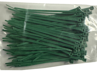 Kabelbinder 10 x 2,5mm, 100 Stück, grün
