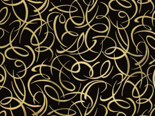 wrapping paper “graphic modern”, black/gold, w 70cm x l 50m