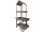 market cart tall, 3 tiers, wood, gray-washed, 90 x 50 x h 157cm