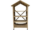 Holzregal mit Satteldach, hellbraun, B 102 x T 52 x H 173cm