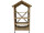 wooden shelf with a gabled roof, light brown, w 102 x d 52 x h 173cm