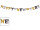 chain “Happy New Year” gold/silver/black, h 15,5 x l 217cm