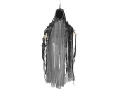 fantôme suspendu, noir/gris, sans visage, h 46cm