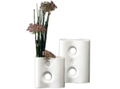 vase porcelain "OVAL" white h 18 x 16,5 x 5cm