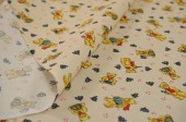fabric with musical bear width 140cm cotton