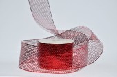 hole ribbon "Chicago" 80mm wide, 45m long red