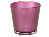 tealight holder "color" 7cm metallic purple