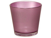 tealight holder "color" 7cm colors metallic pink