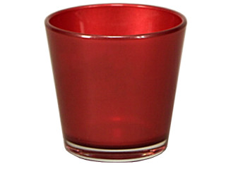 tealight holder "color" 7cm metallic red economy set 18 pcs.