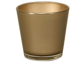 tealight holder "color" 7cm metallic gold