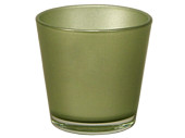 tealight holder "color" 7cm metallic green