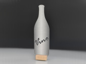 wine bottle 2D "Vino" cutted text