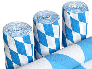 bandes de papier crêpé "Bavaria" 10cm x 10m 3 pcs.