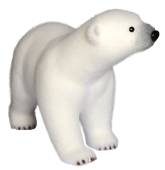 Eisbär "Polar" gehend 55cm
